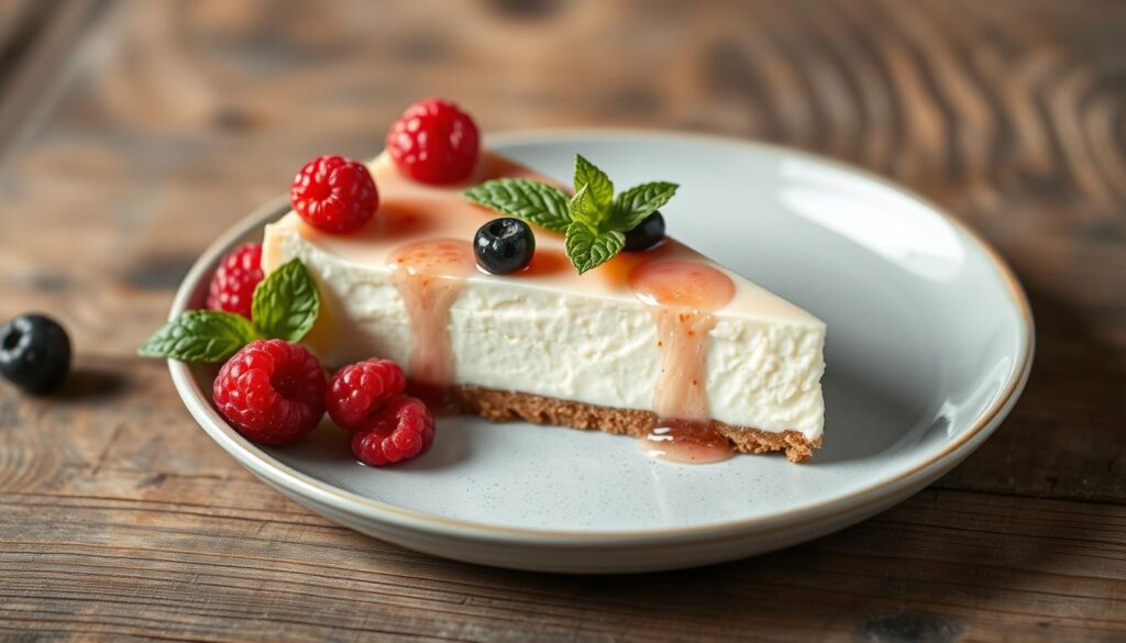 Cottage Cheese Cheesecake Slice