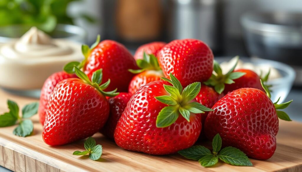 Fresh Strawberries for Cheesecake Topping