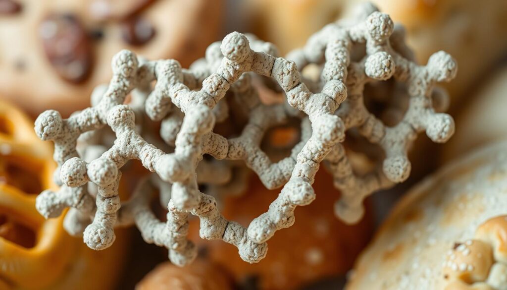 Gluten protein structure in food