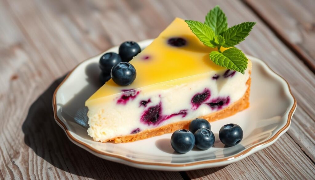 Lemon Blueberry Cheesecake Slice