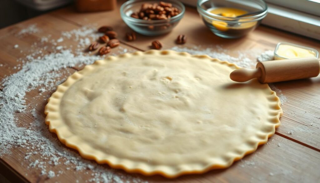 Pecan Pie Cobbler Crust Preparation