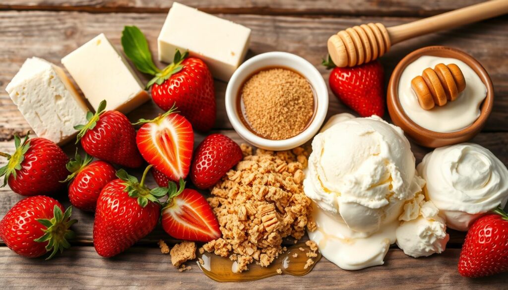 Premium Strawberry Cheesecake Ice Cream Ingredients