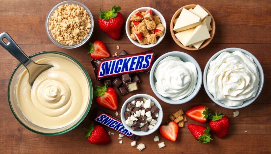 Snickers Strawberry Cheesecake Ingredients