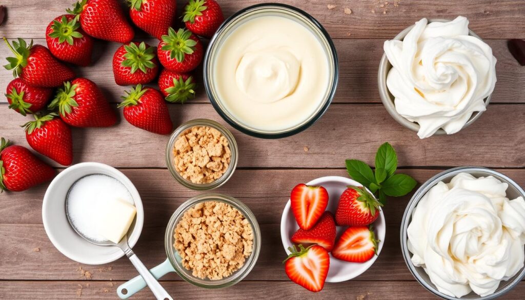 Strawberry Crunch Cheesecake Ingredients