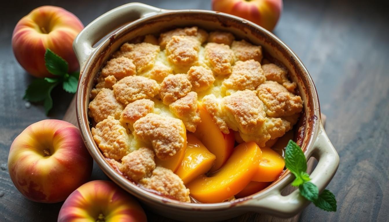 gluten free peach cobbler