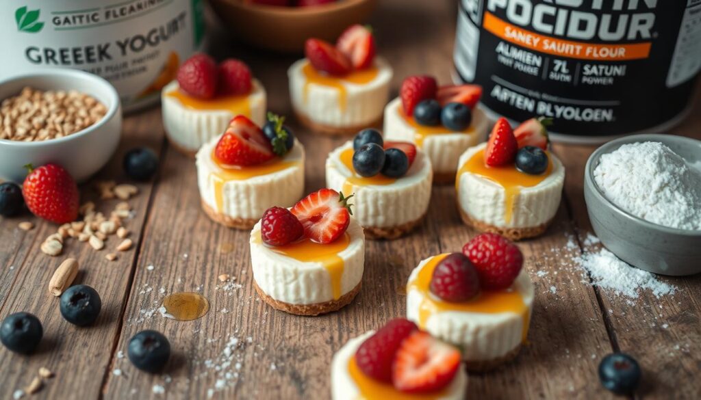 high protein healthy cheesecake bites